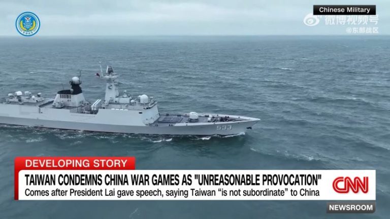 A record number of Chinese warplanes flew close to Taiwan during military drills
